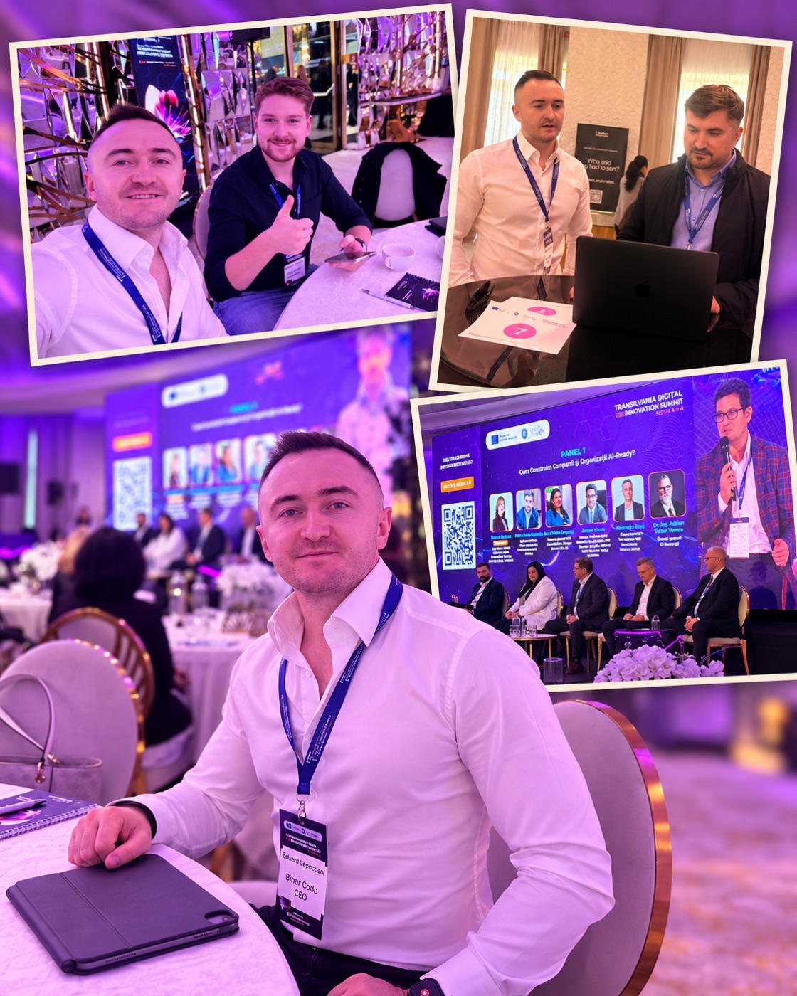 Eduard at the Transilvania Digital Innovation Summit: conversations at the tables and the first panel on stage